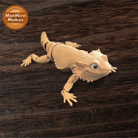 Bearded Dragon Articulated Toy – Made in Canada – 3D Printed Flexi Reptile
