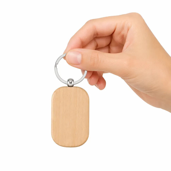 Laser Engraving Wood Keychain