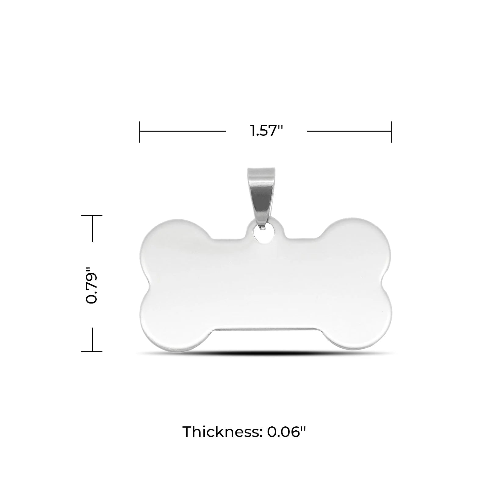 Polished Bone Pet ID Tag