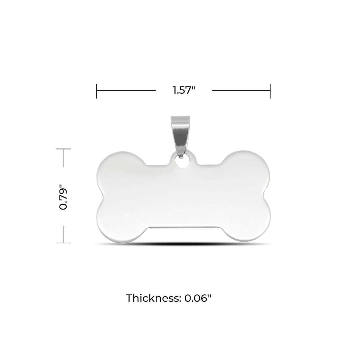 Polished Bone Pet ID Tag